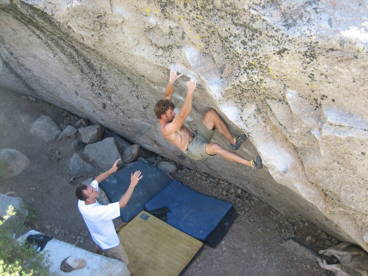 A climber on Donner Summit granite near Truckee